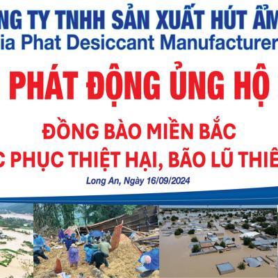 Gia Phát đoàn kết chung tay quyên góp, hướng về đồng bào miền Bắc khắc phục hậu quả bão lũ